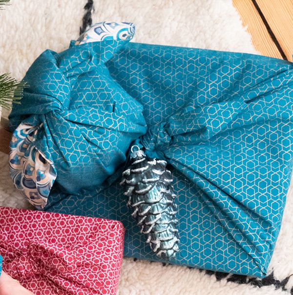 FabRap Ocean Single Sided/Furoshiki wrapping cloth/Reusable gift wrap/Eco-friendly alternative wrap/Nachaltig Geschenkverpakung aus stoff